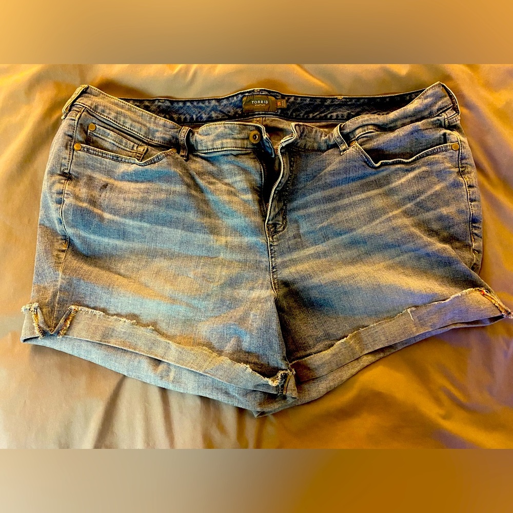 Distressed Denim Shorts